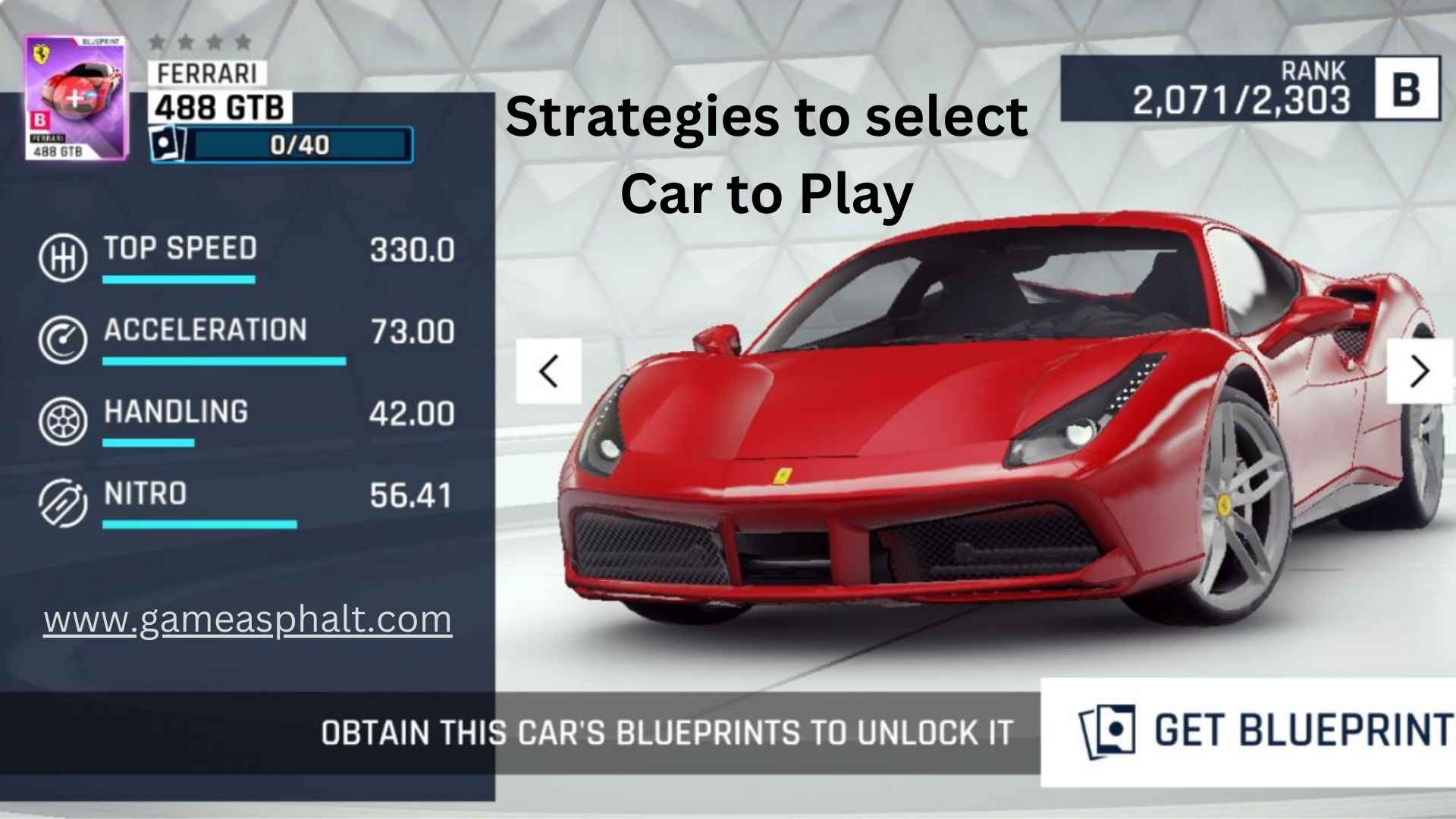 strategies to play the mod version of asphalt 9