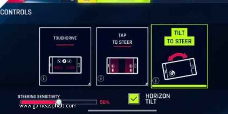 Different control of asphalt 9 mod apk