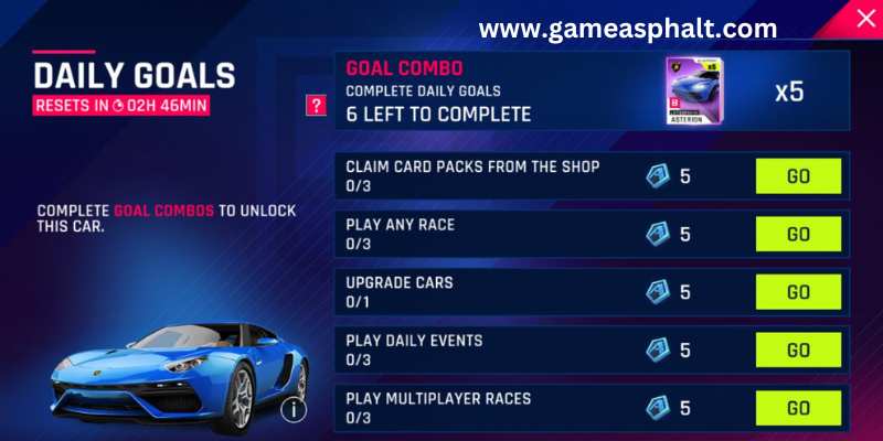 free daily rewards in asphalt 9